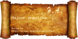 Hajzer Angelika névjegykártya